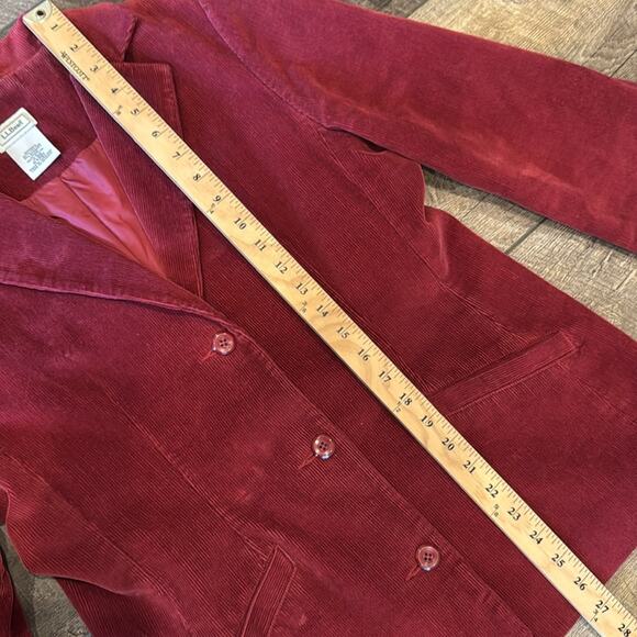 L.L.Bean Women's Corduroy Blazer Red Size 10 - Picture 3 of 6